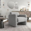Fauteuil moderne en tissu à dossier arrondi