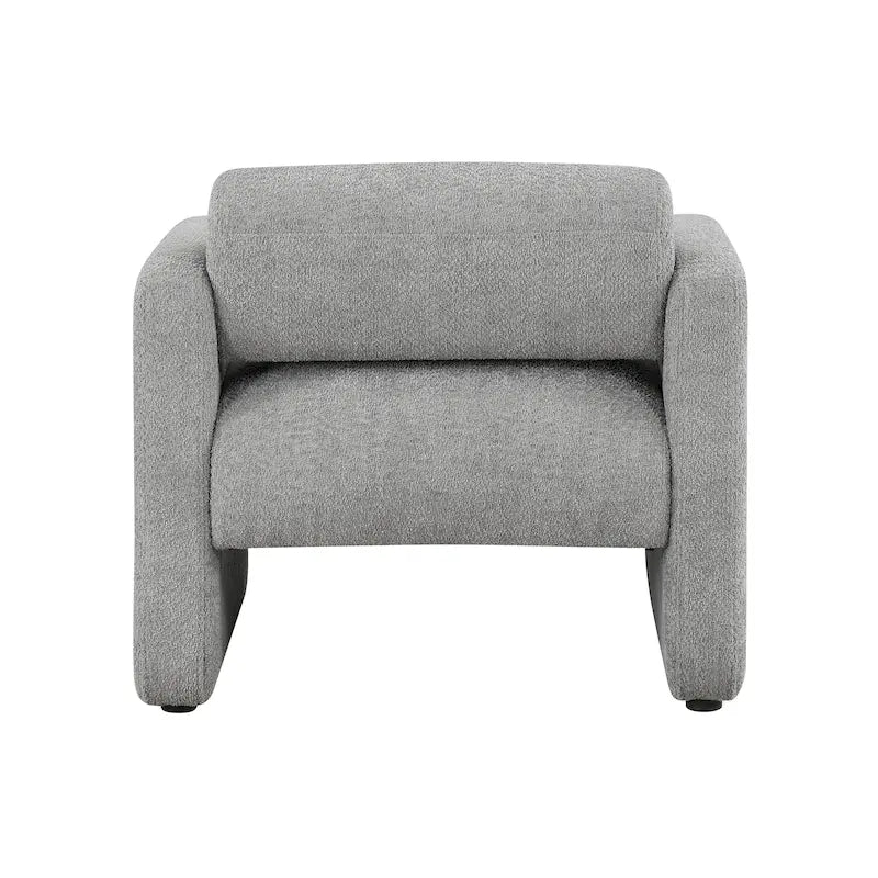 Fauteuil moderne en tissu à dossier arrondi