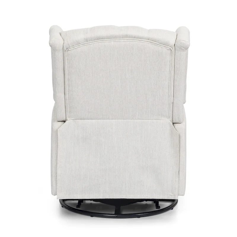 Fauteuil pivotant capitonné moderne avec dossier à oreilles