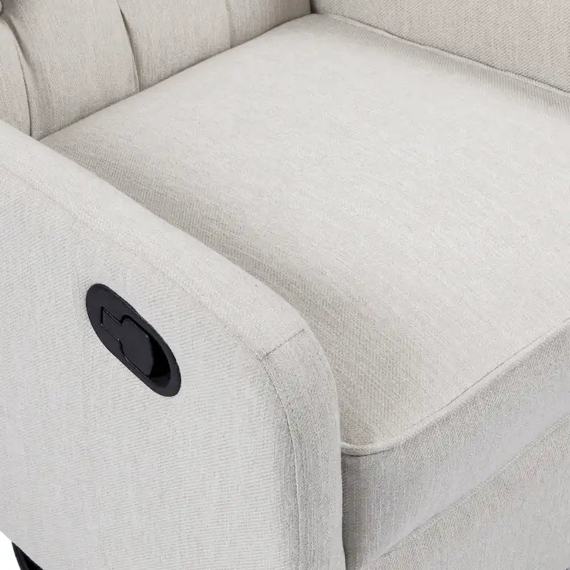 Fauteuil pivotant capitonné moderne avec dossier à oreilles
