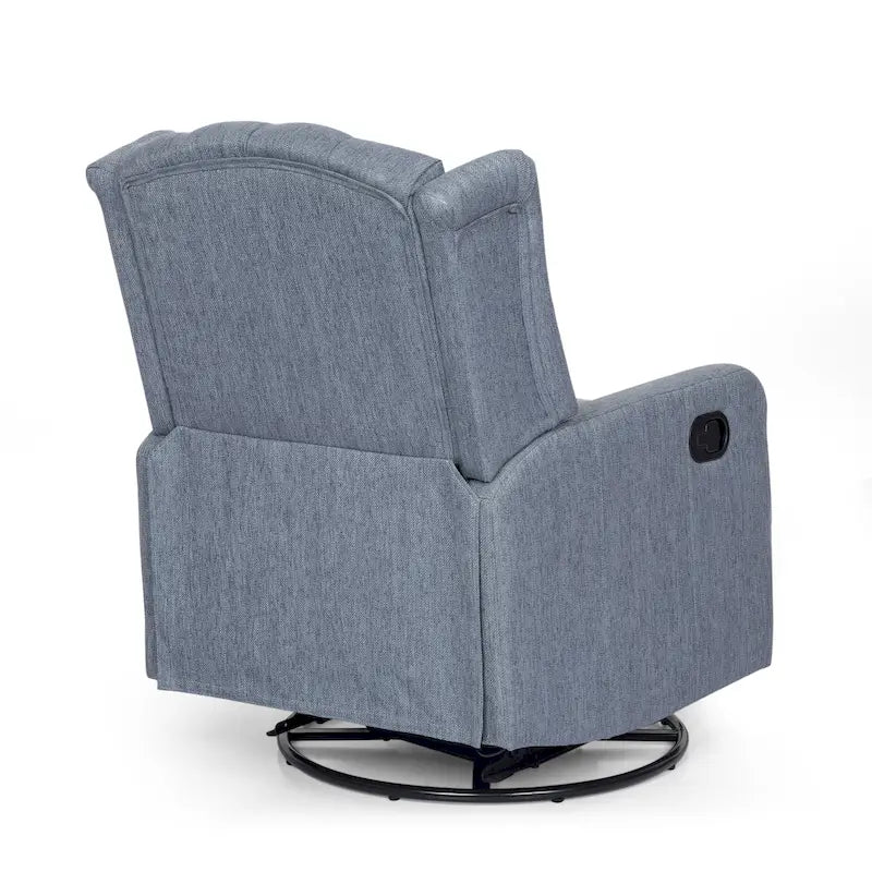 Fauteuil pivotant capitonné moderne avec dossier à oreilles