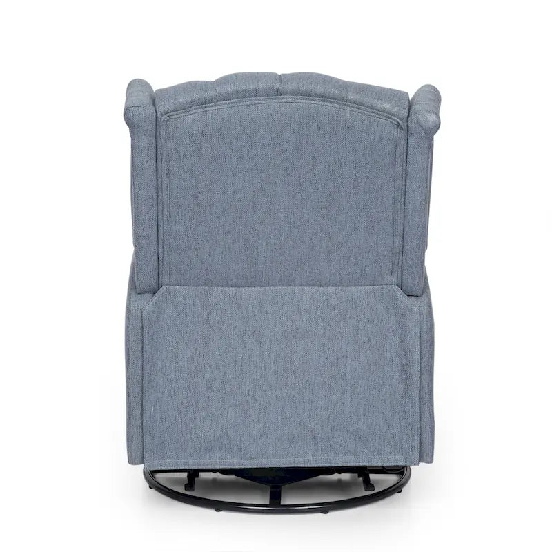 Fauteuil pivotant capitonné moderne avec dossier à oreilles