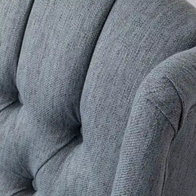 Fauteuil pivotant capitonné moderne avec dossier à oreilles
