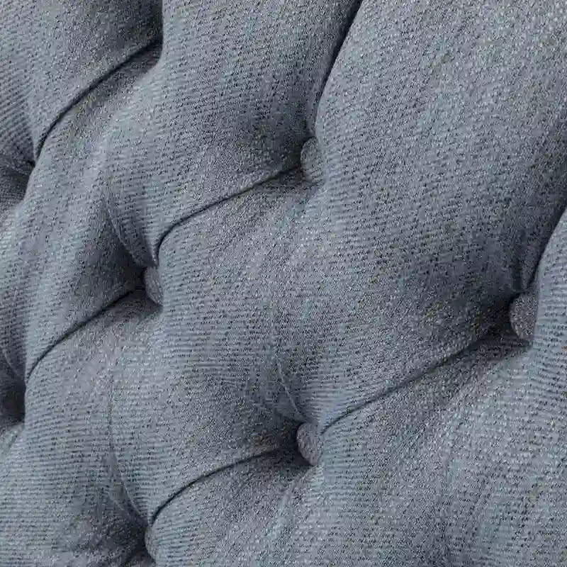 Fauteuil pivotant capitonné moderne avec dossier à oreilles