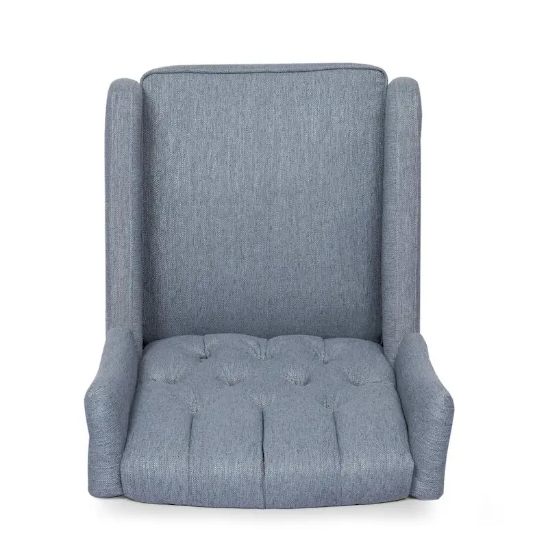 Fauteuil pivotant capitonné moderne avec dossier à oreilles