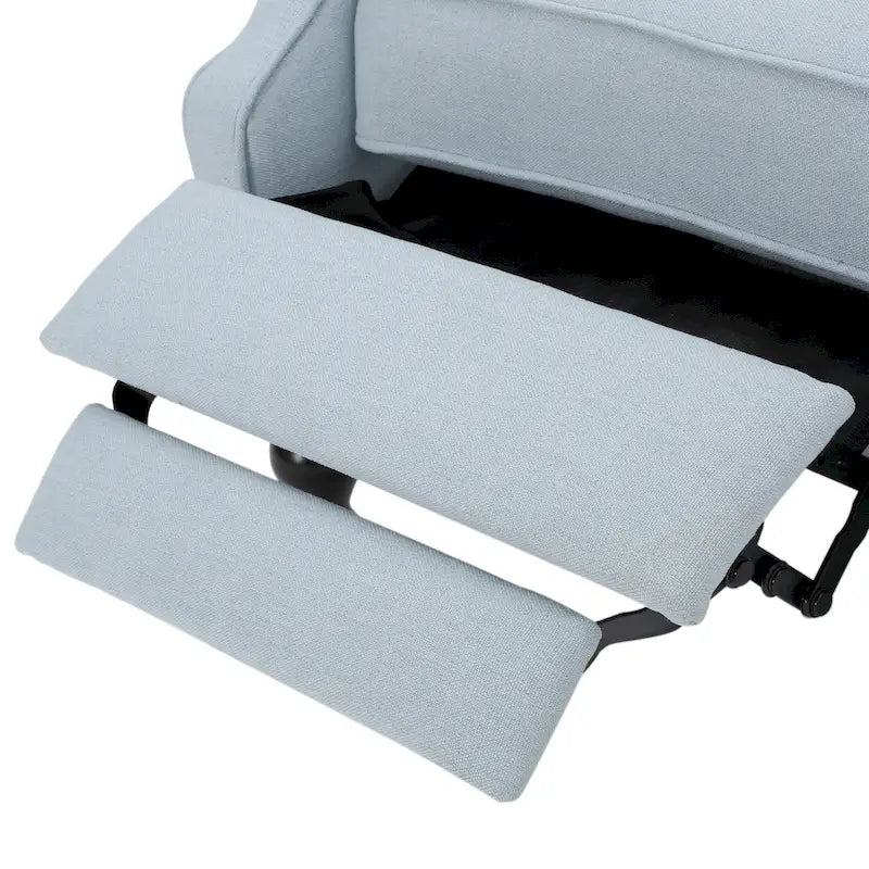Fauteuil de salon à oreilles en tissu capitonné