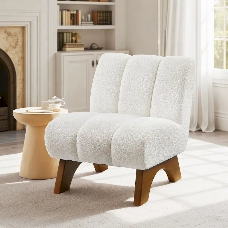 Canapés et fauteuils modernes en bois et tissu rembourré