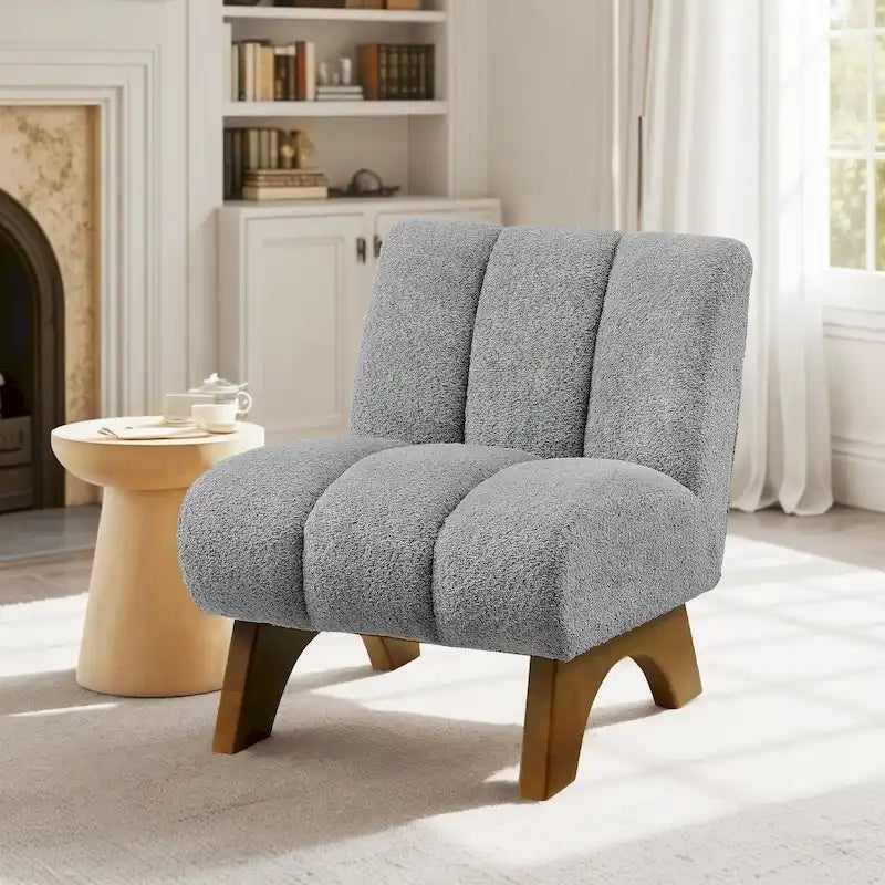 Canapés et fauteuils modernes en bois et tissu rembourré