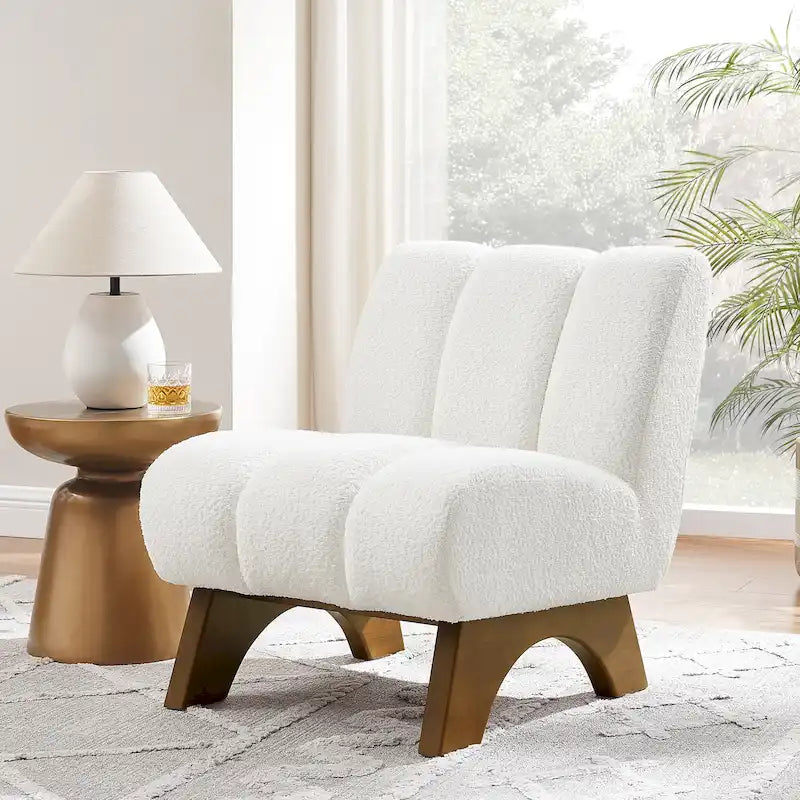 Canapés et fauteuils modernes en bois et tissu rembourré