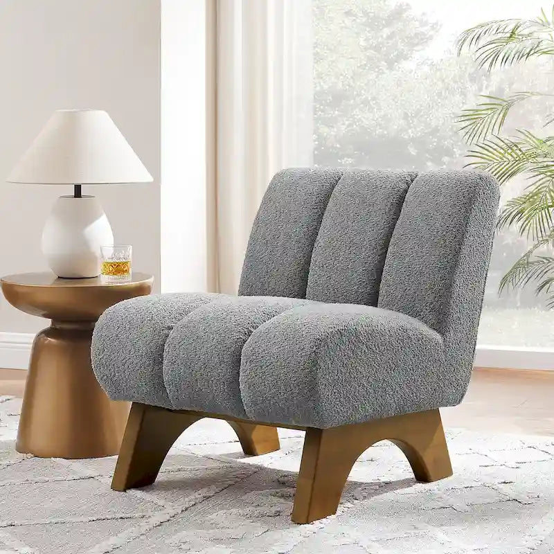 Canapés et fauteuils modernes en bois et tissu rembourré