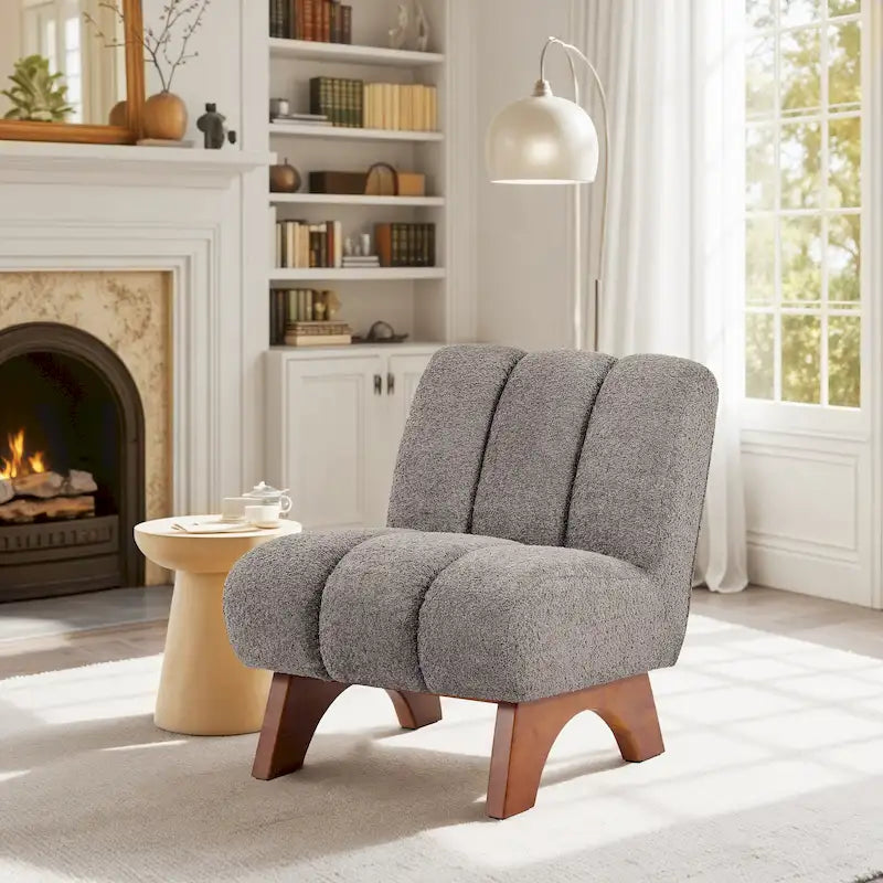 Canapés et fauteuils modernes en bois et tissu rembourré