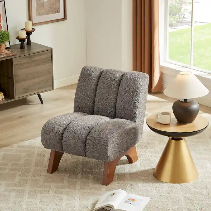 Canapés et fauteuils modernes en bois et tissu rembourré
