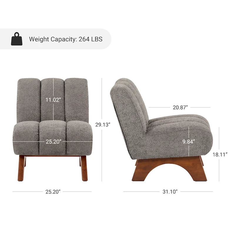 Canapés et fauteuils modernes en bois et tissu rembourré