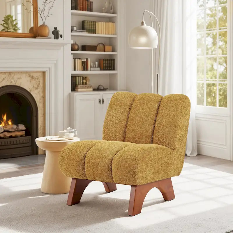Canapés et fauteuils modernes en bois et tissu rembourré