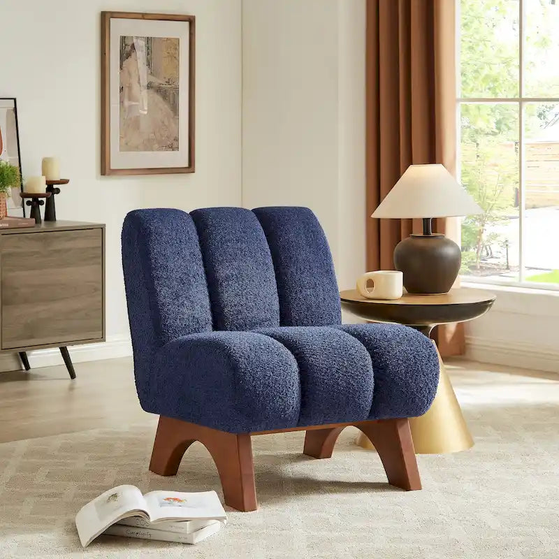 Canapés et fauteuils modernes en bois et tissu rembourré