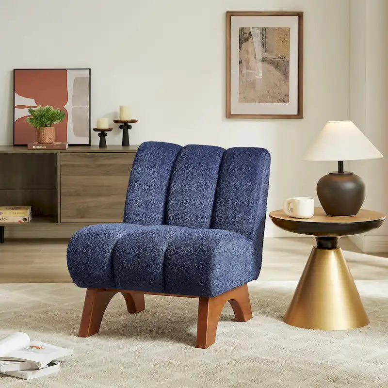 Canapés et fauteuils modernes en bois et tissu rembourré
