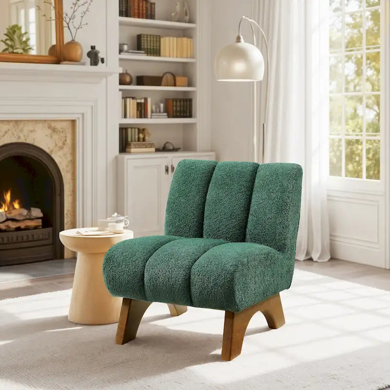 Canapés et fauteuils modernes en bois et tissu rembourré