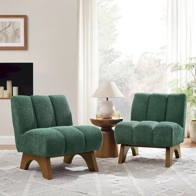 Canapés et fauteuils modernes en bois et tissu rembourré