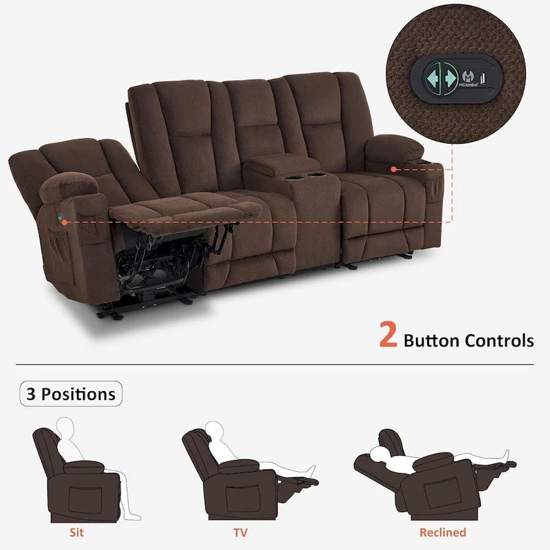 Fauteuil inclinable massant lombaire chauffant électrique