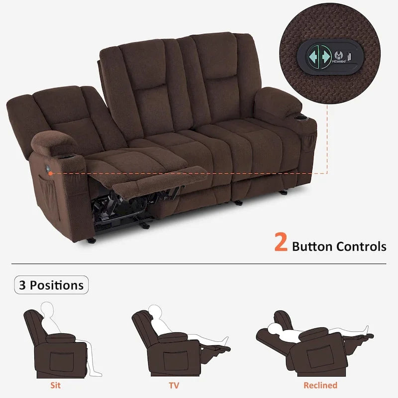 Fauteuil inclinable massant lombaire chauffant électrique
