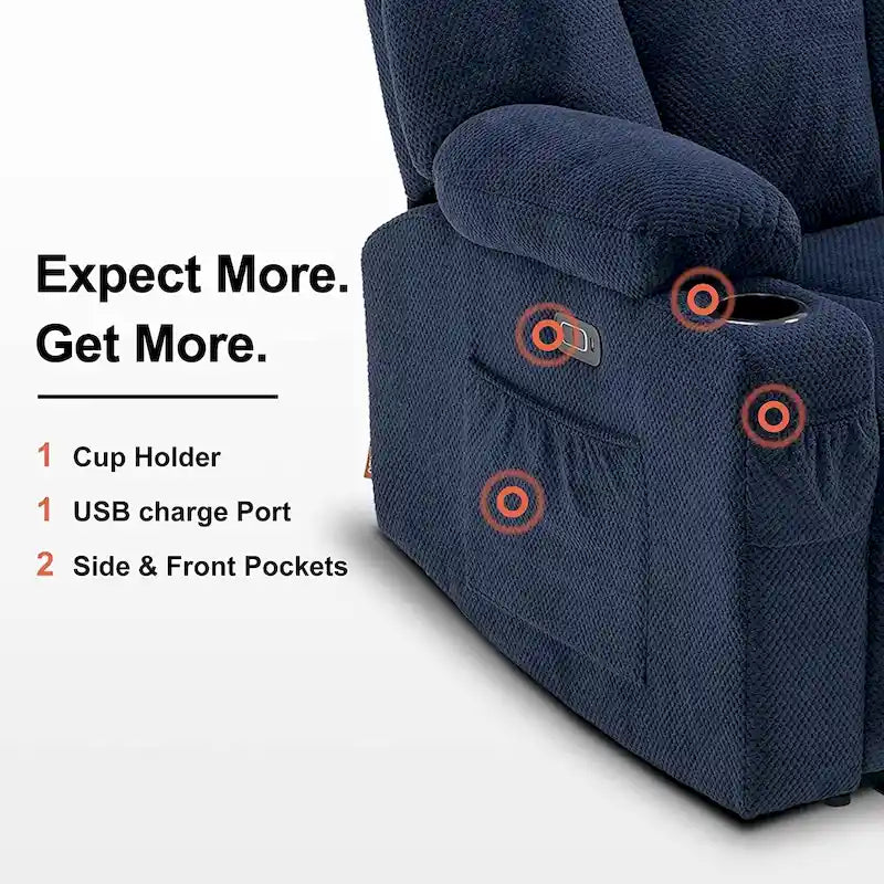 Fauteuil inclinable massant lombaire chauffant électrique
