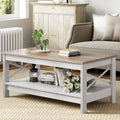 Table basse de style rustique avec fonction de rangement