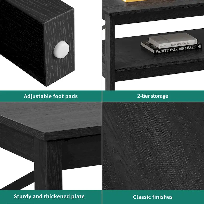 Table basse de style rustique avec fonction de rangement