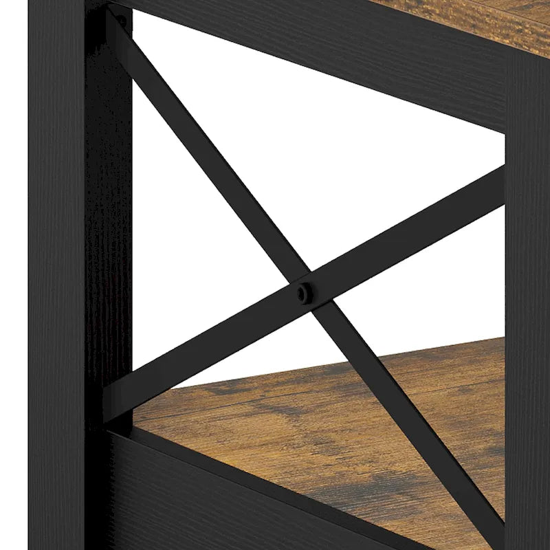 Table basse de style rustique avec fonction de rangement