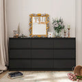 63 W 9 Drawer Dresser Accent Dresser for Living Room Bedroom Chest