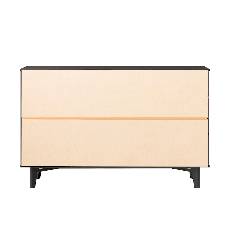 Commode médiévale en bois massif à six tiroirs