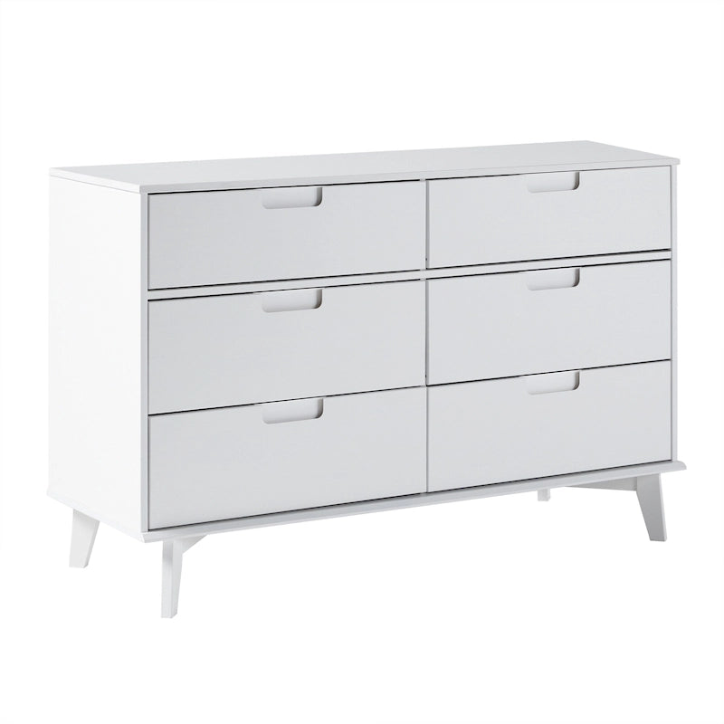 Commode médiévale en bois massif à six tiroirs