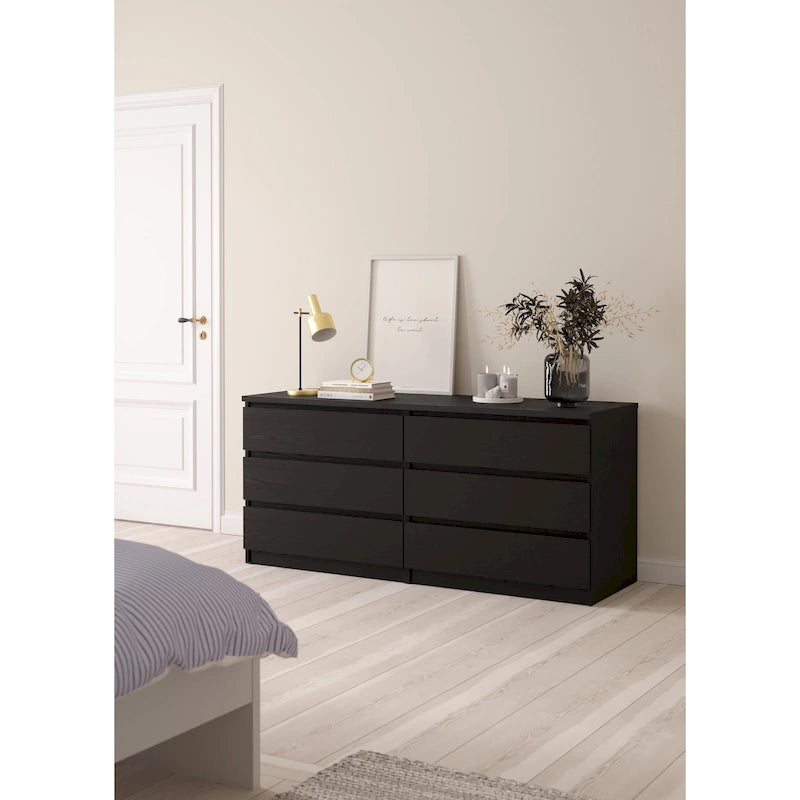 Commode double de six tiroirs
