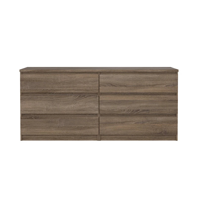 Commode double de six tiroirs