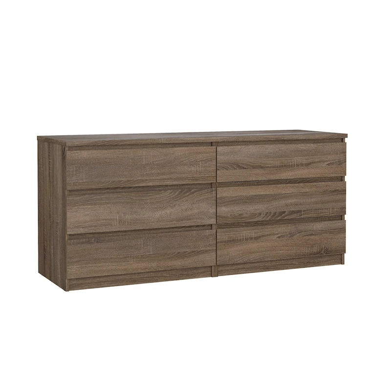 Commode double de six tiroirs