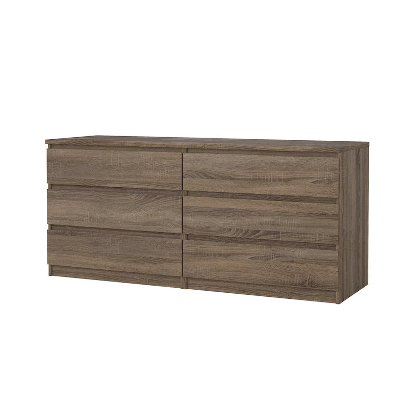 Commode double de six tiroirs