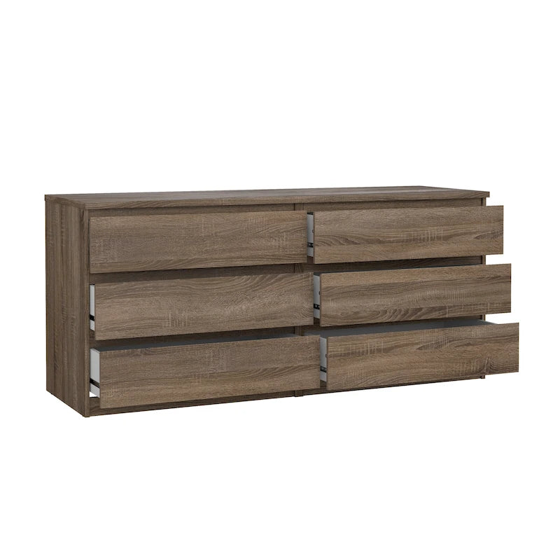 Commode double de six tiroirs