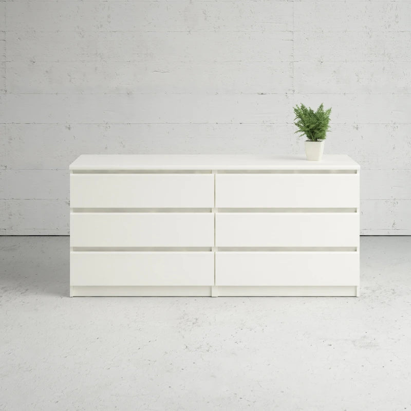 Commode double de six tiroirs
