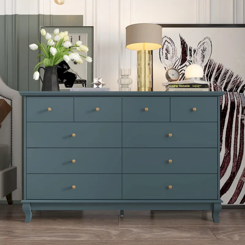 55.1  Wide Double Bedroom Dresser with Storage Drawers