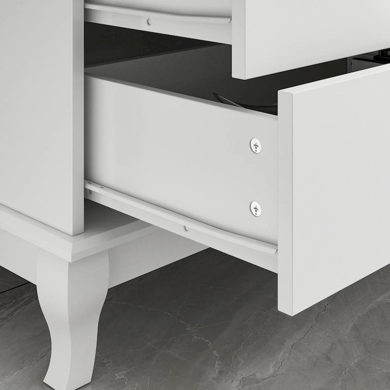 Coiffeuse de chambre de 140 cm de large avec tiroirs de rangement