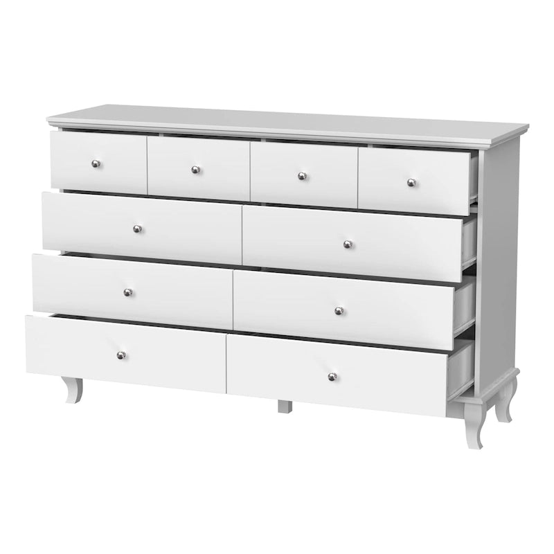 Coiffeuse de chambre de 140 cm de large avec tiroirs de rangement