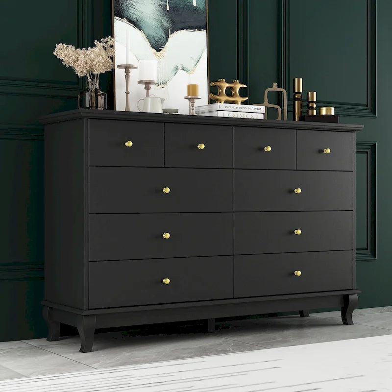 Coiffeuse de chambre de 140 cm de large avec tiroirs de rangement