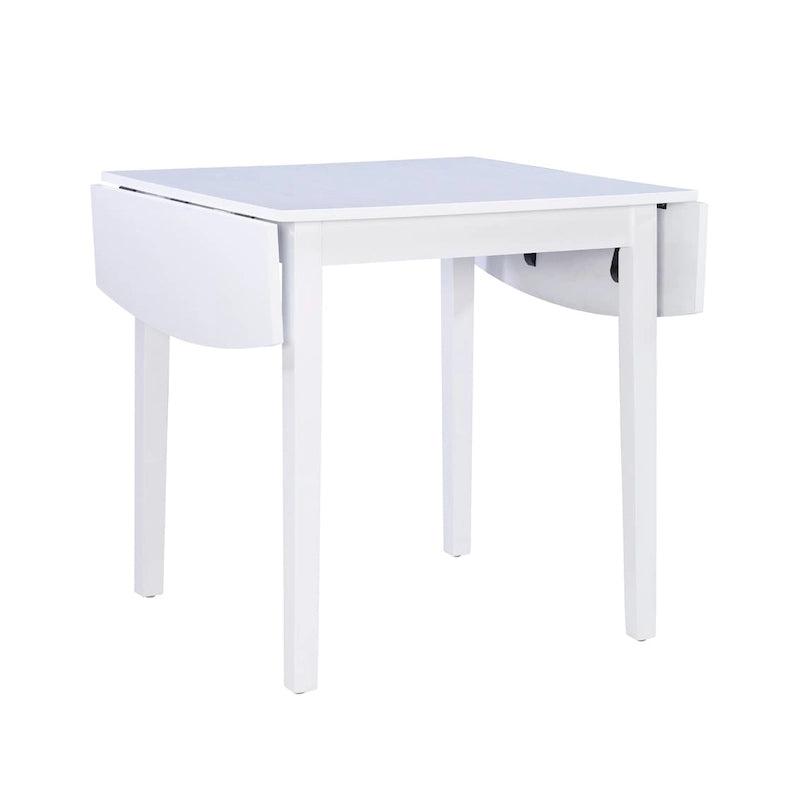 Table à manger carrée pliante en bois massif