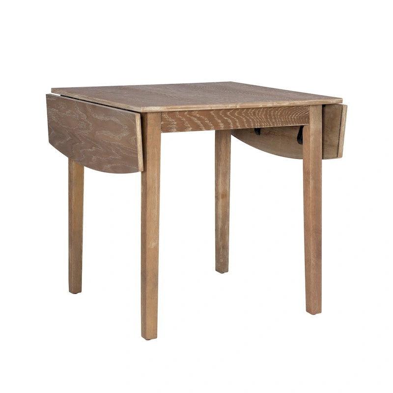 Table à manger carrée pliante en bois massif