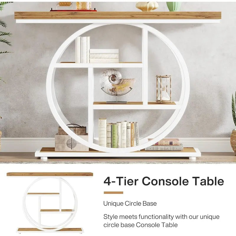 Console d'entrée, table de canapé à quatre niveaux de style industriel