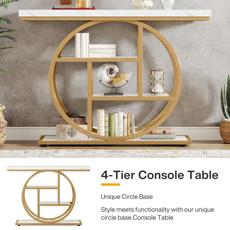 Console d'entrée, table de canapé à quatre niveaux de style industriel