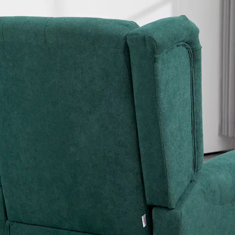Chaise capitonnée à pieds en bois