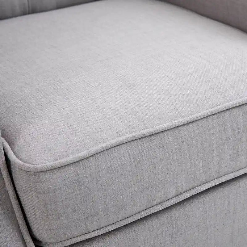 Chaise capitonnée à pieds en bois