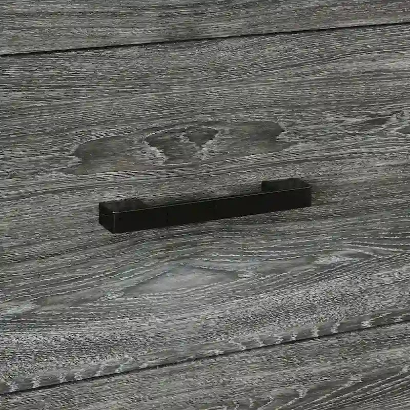 Table de chevet classique en bois à deux tiroirs
