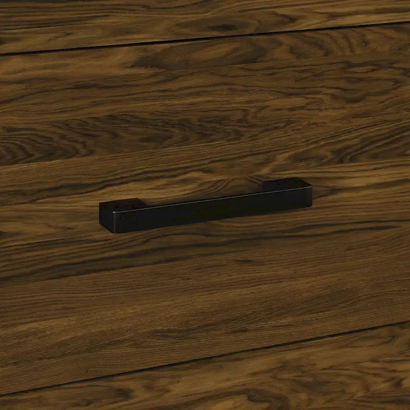 Table de chevet classique en bois à deux tiroirs