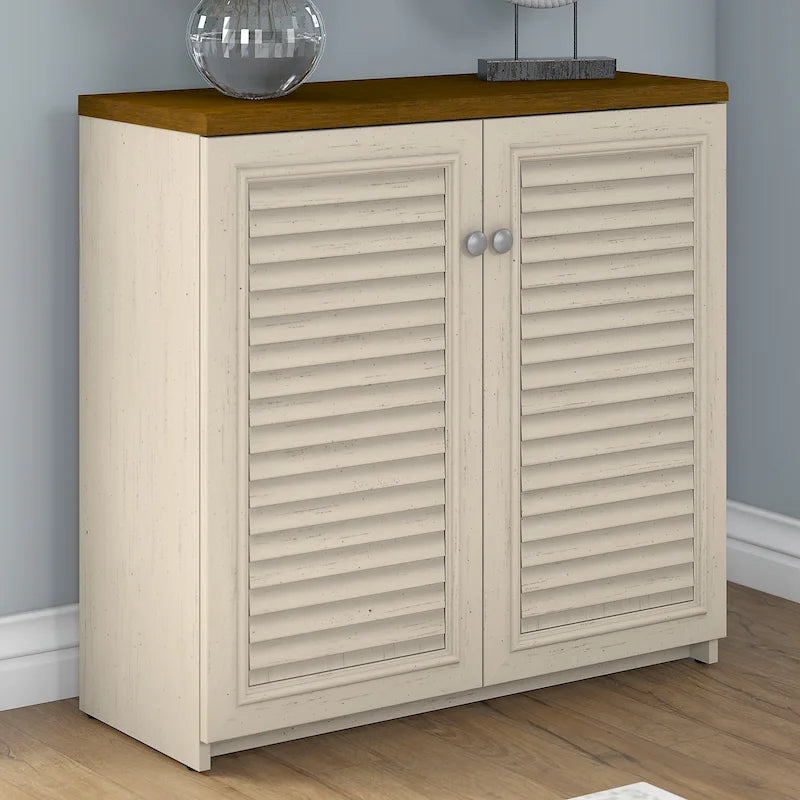 Fairview Storage Cabinet with Doors and Shelves by Bush Furniture - 31.73 L x 12.76 W x 30.71 H